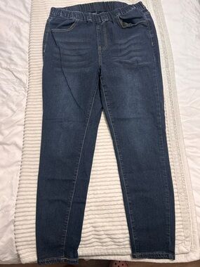 SHEIN Dark Blue Skinny Pull-On Jeans